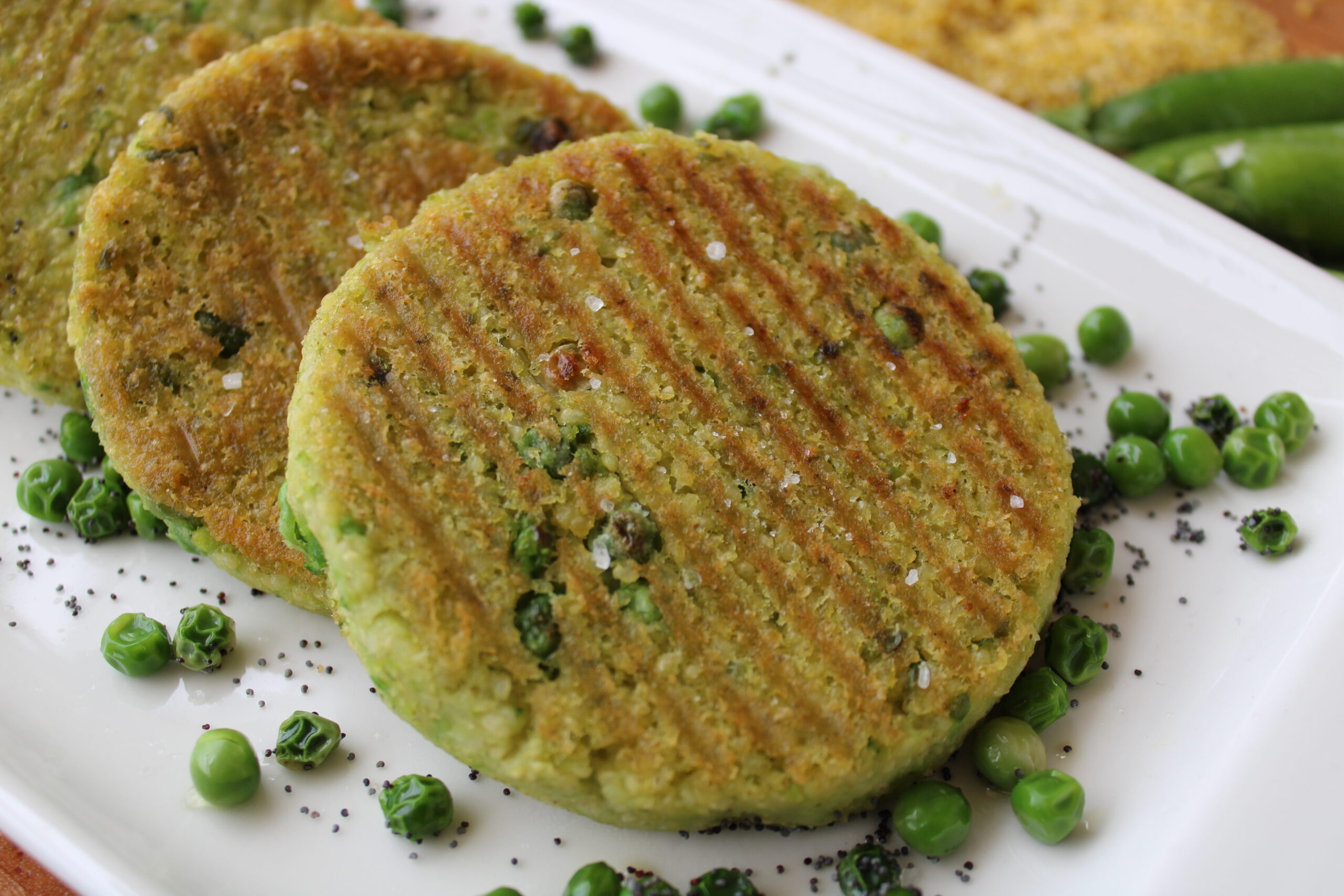 Burger di Miglio e Piselli freschi