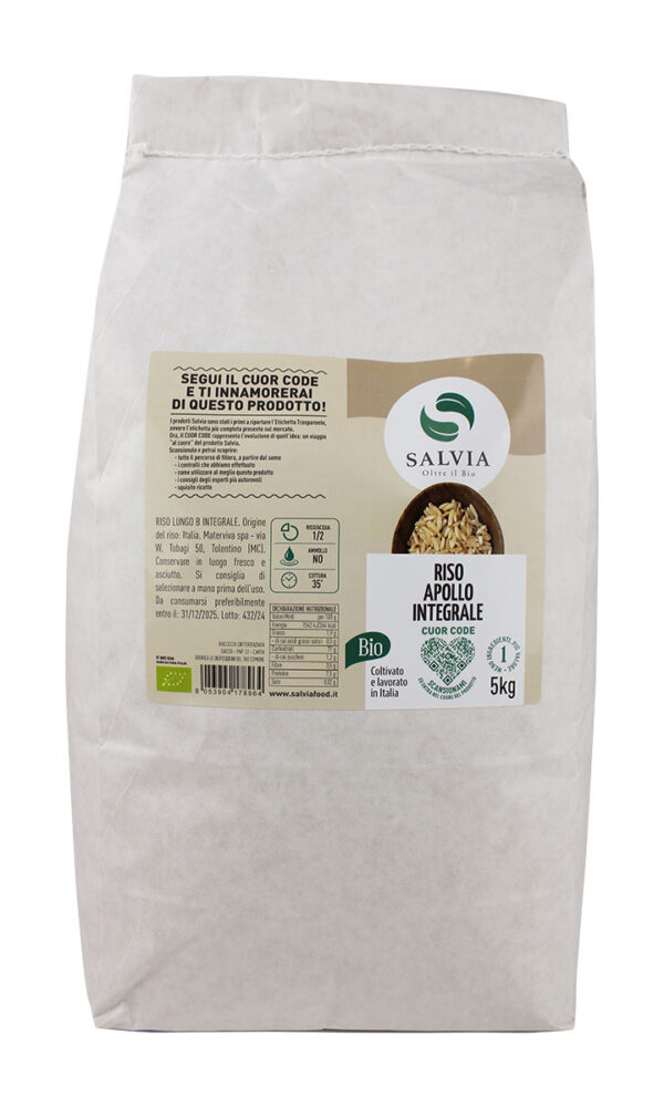 Riso apollo integrale bio 5kg