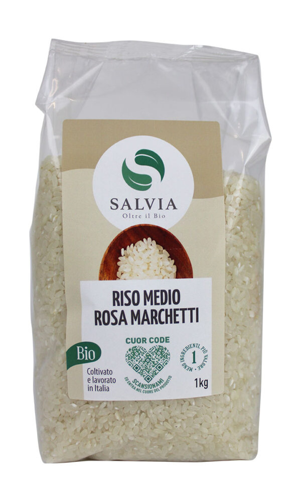 Riso rosa marchetti bianco bio - chicco medio - 1kg