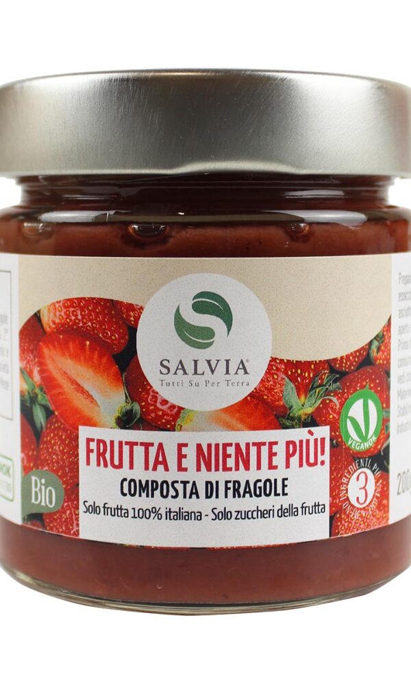 Composta di fragole bio - 100% frutta & niente più! - 200g