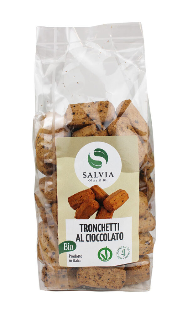 Tronchetti al cioccolato - biscotti bio - 500g