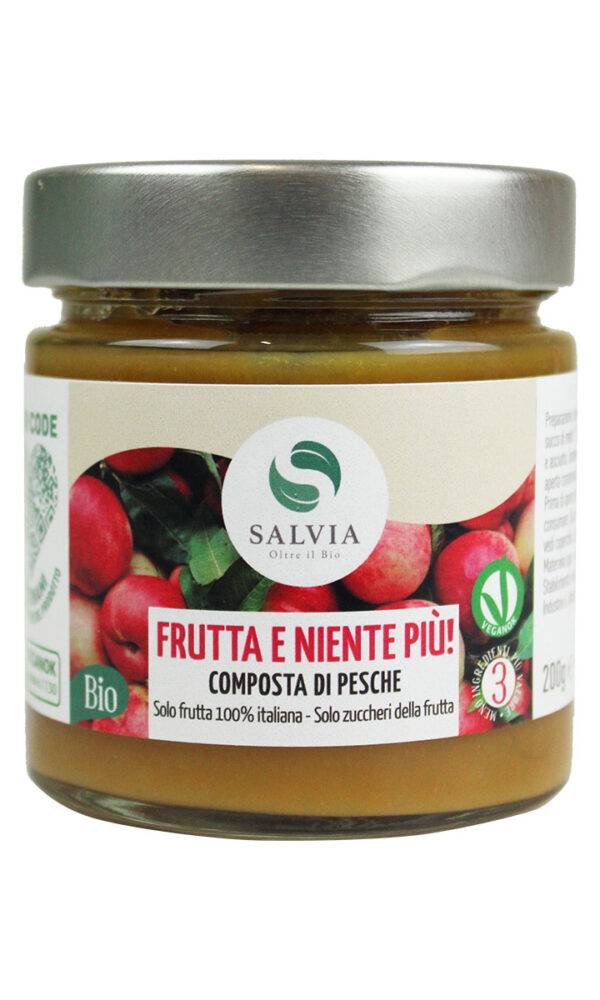 Composta di pesche bio - 100% frutta & niente più! - 200g