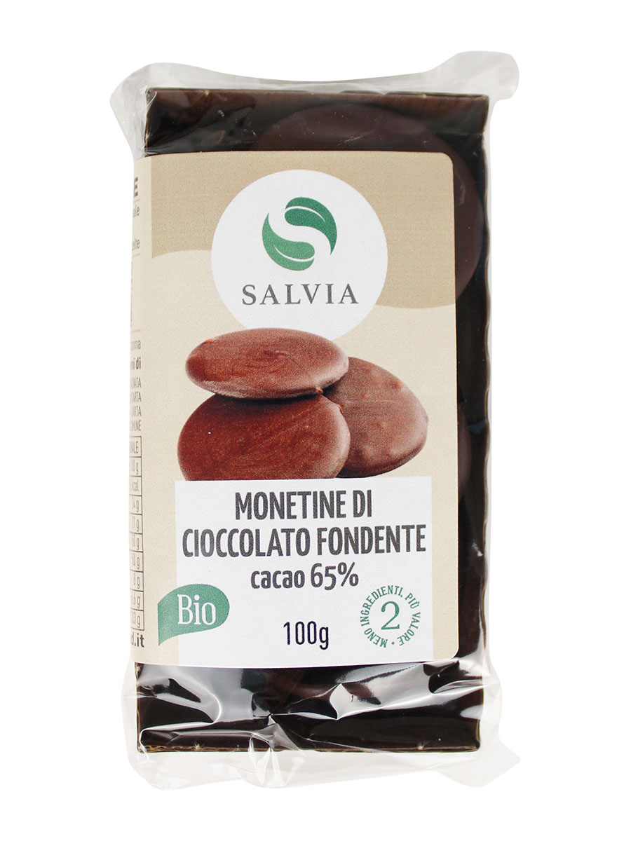 Monetine di cioccolato fondente 65% bio - 100g