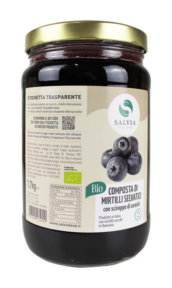 Composta di mirtilli selvatici bio - 1,7kg