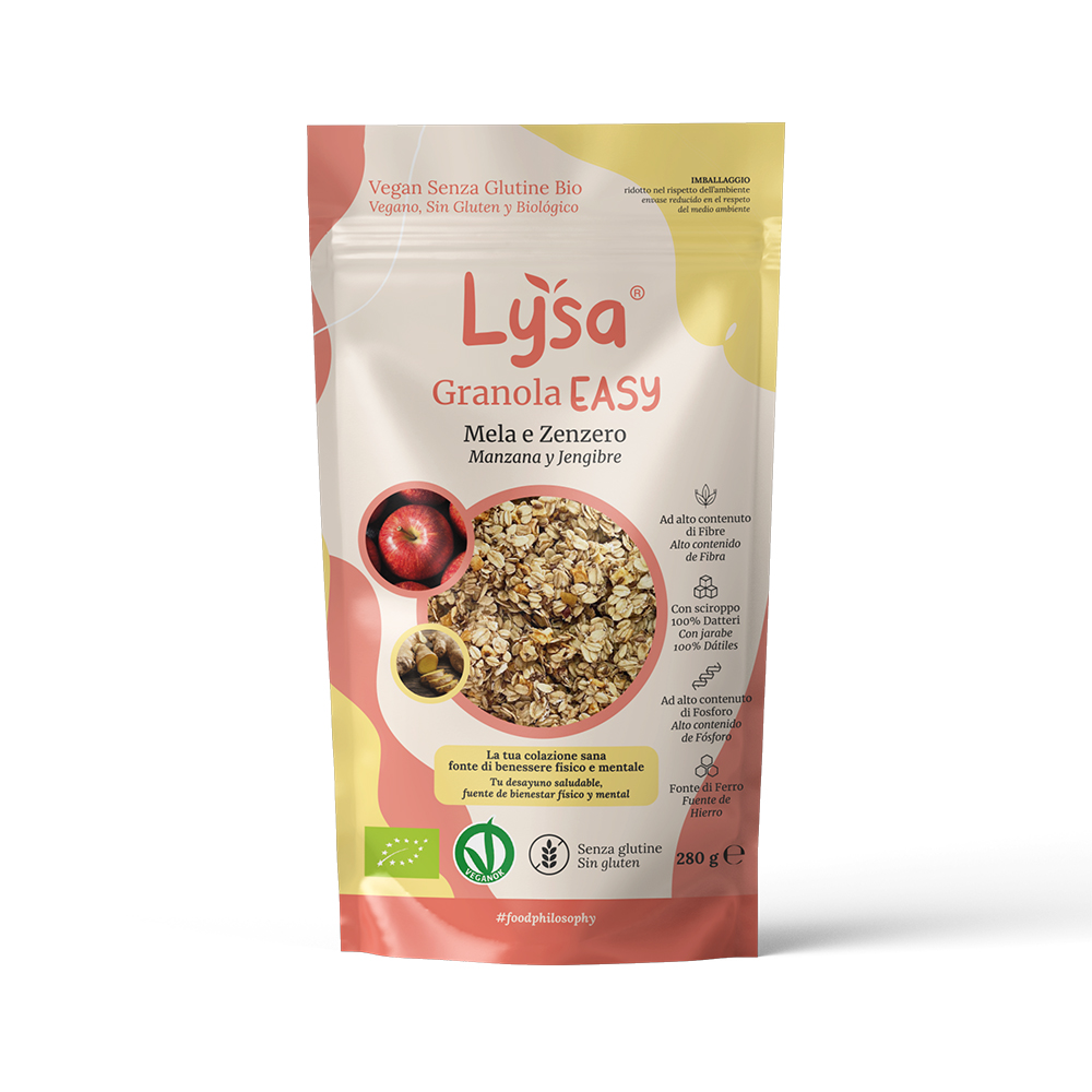 Granola bio easy - mela e zenzero senza glutine - 280g