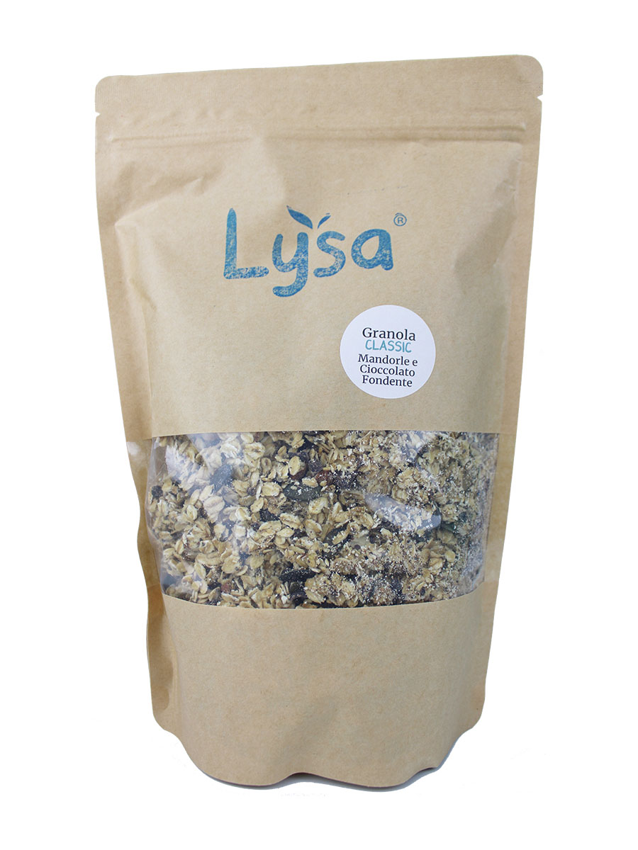 Granola bio classic - mandorle e cioccolato fondente senza glutine - 800g