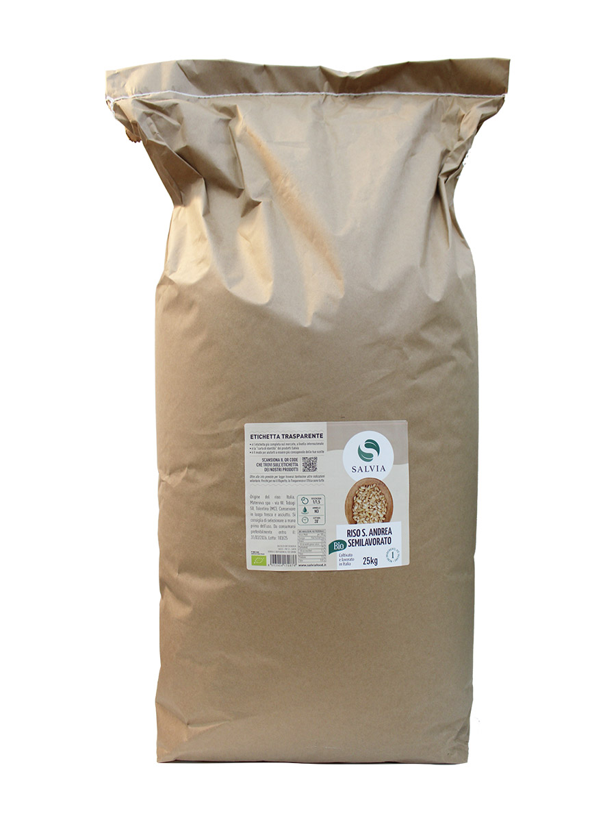 Riso sant'andrea semilavorato bio - 25kg