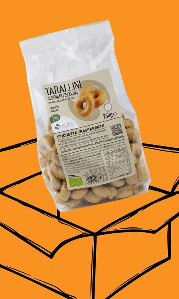 Tarallini bio al finocchietto selvatico - 250g - cartone 12 pz