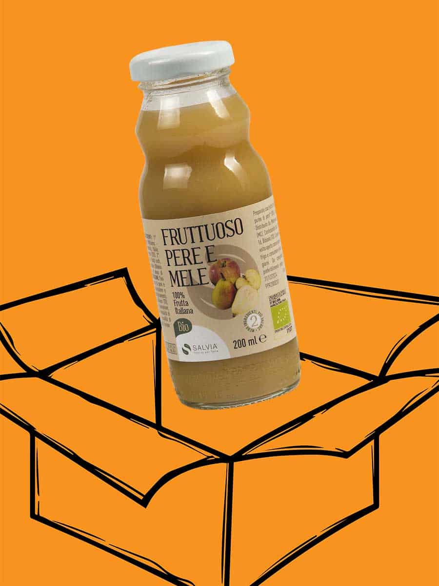 Fruttuoso - smoothie di pere & mele bio - 200ml - cartone 12 pz
