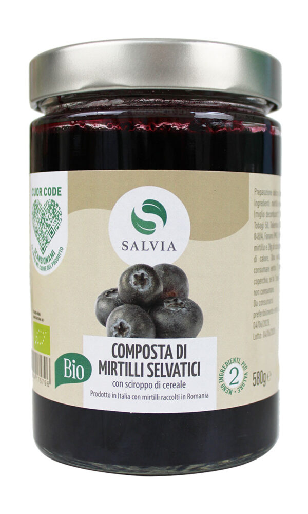 Composta di mirtilli selvatici bio - 580g