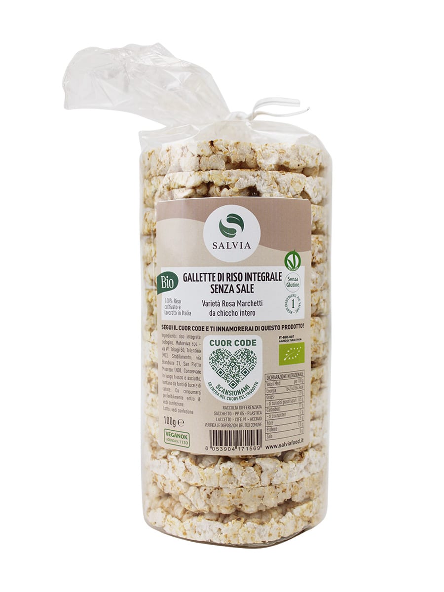 Gallette di riso integrale senza sale bio - 100g