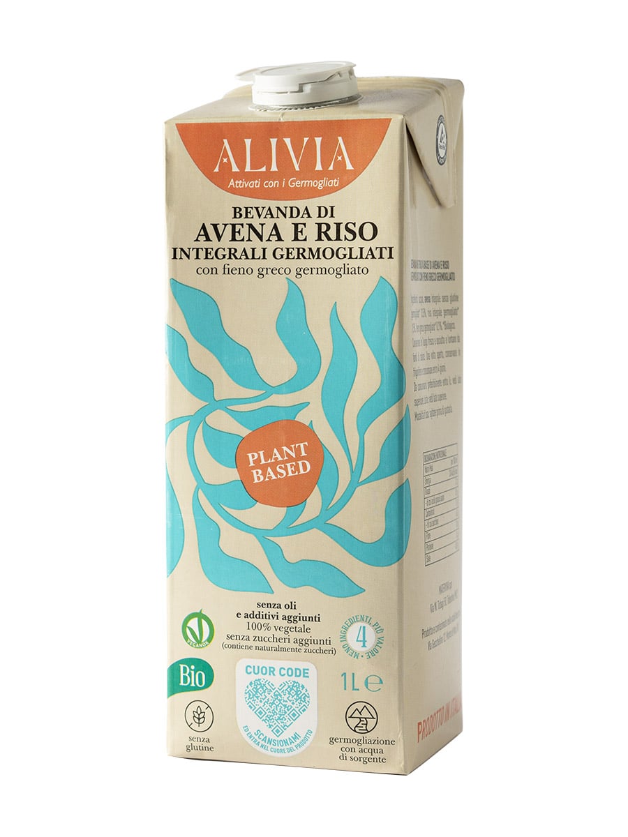 Bevanda di avena e riso int. germogliati con fieno greco germ. bio - tetrapak - 1l