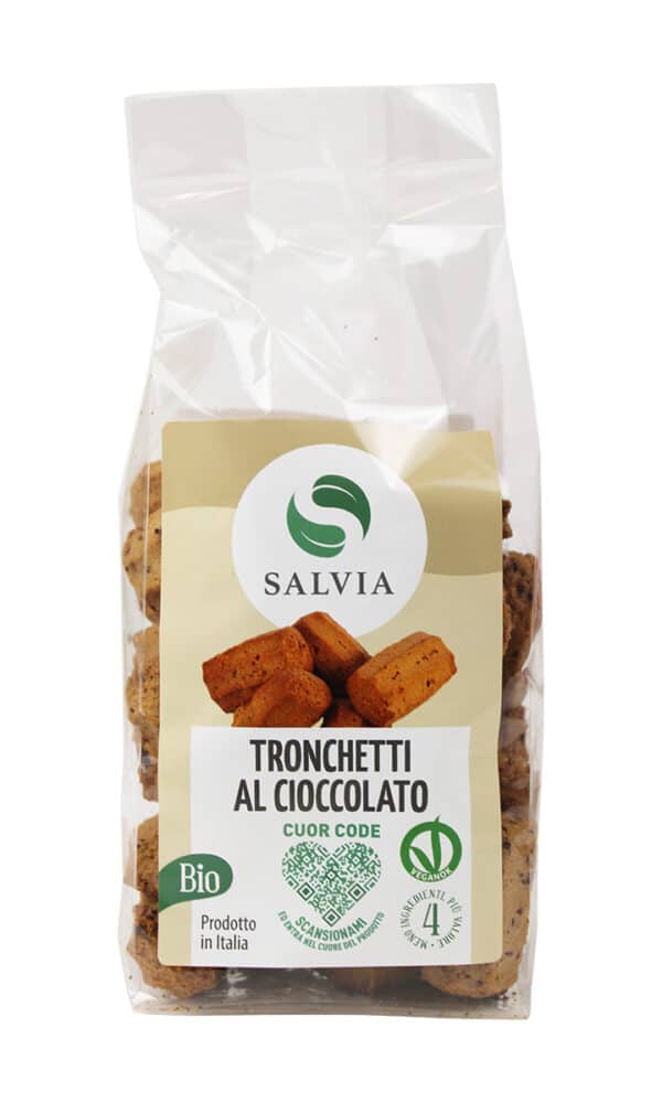 Tronchetti al cioccolato - biscotti bio - 200g