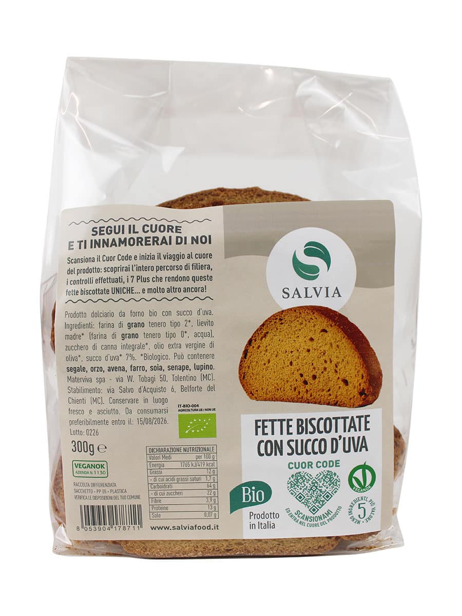 Fette biscottate con succo d'uva bio - 300g