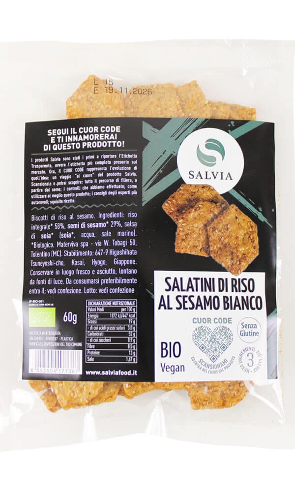Salatini di riso bio al sesamo - 60g