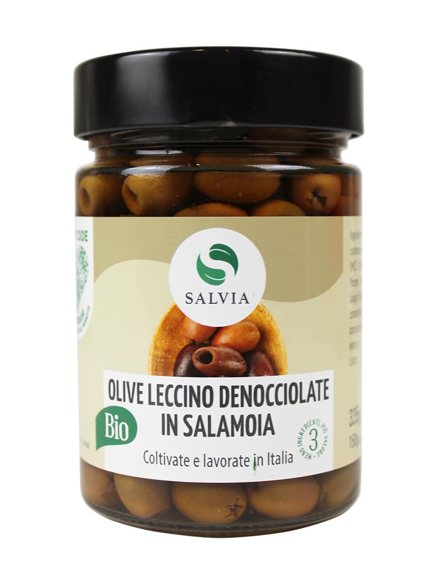 Olive leccino denocciolate in salamoia bio - 150g