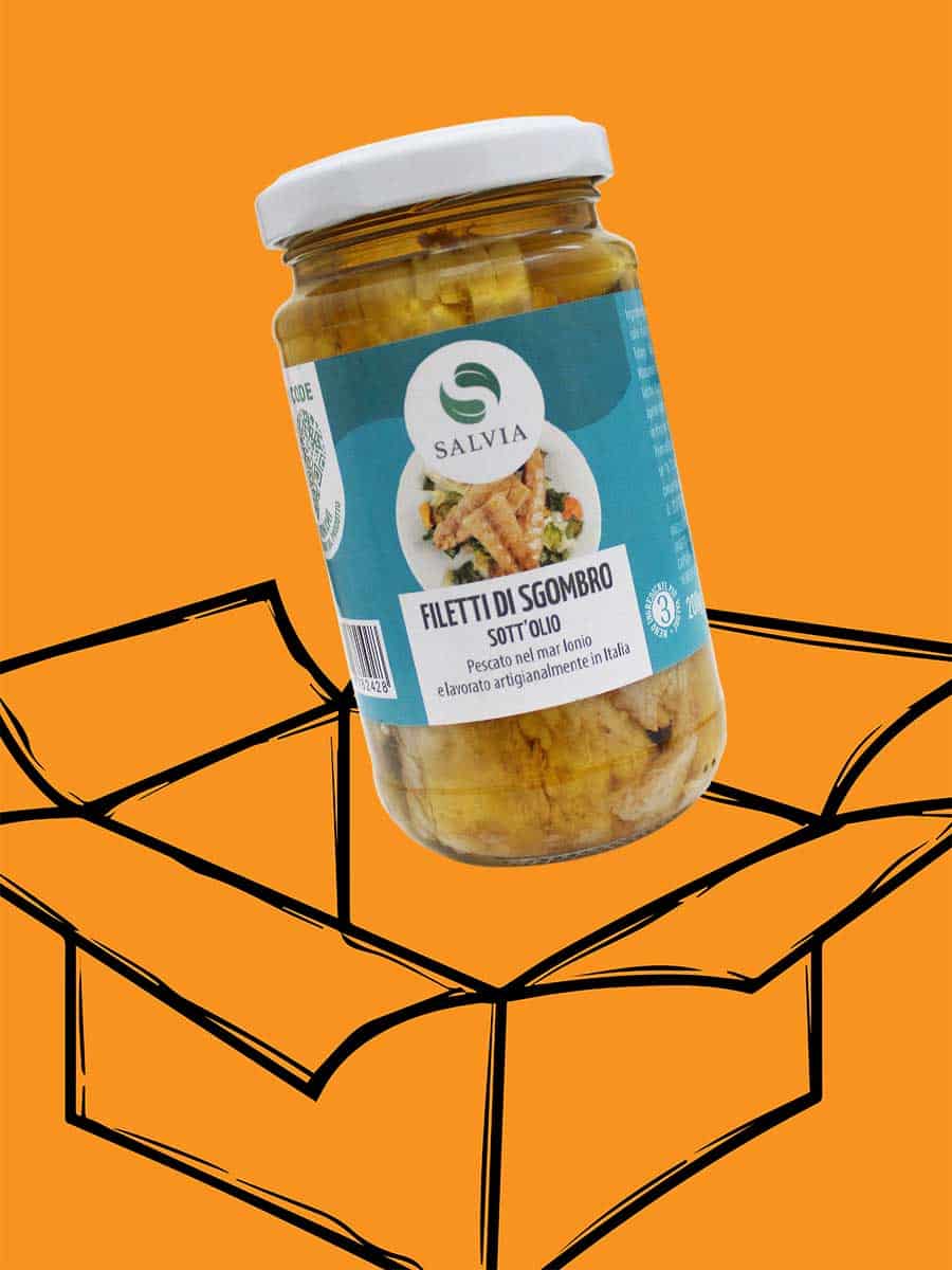 Filetti di sgombro in olio extra vergine di oliva - 200g - cartone 12 pz
