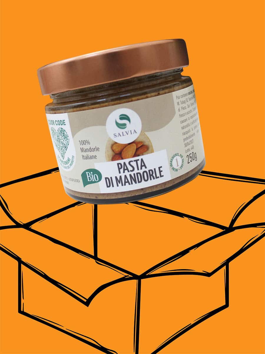 Pasta di mandorle bio - 250g - cartone 6pz