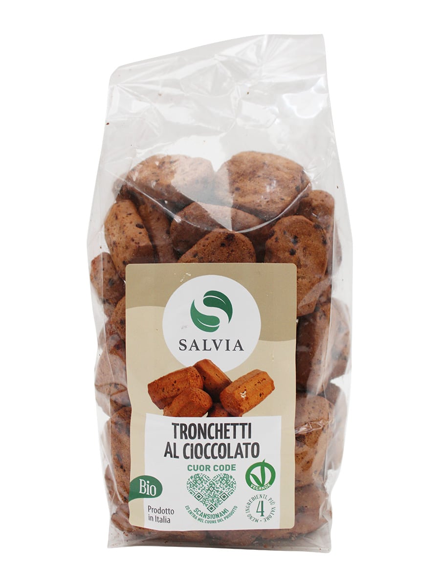 Tronchetti al cioccolato - biscotti bio - 500g
