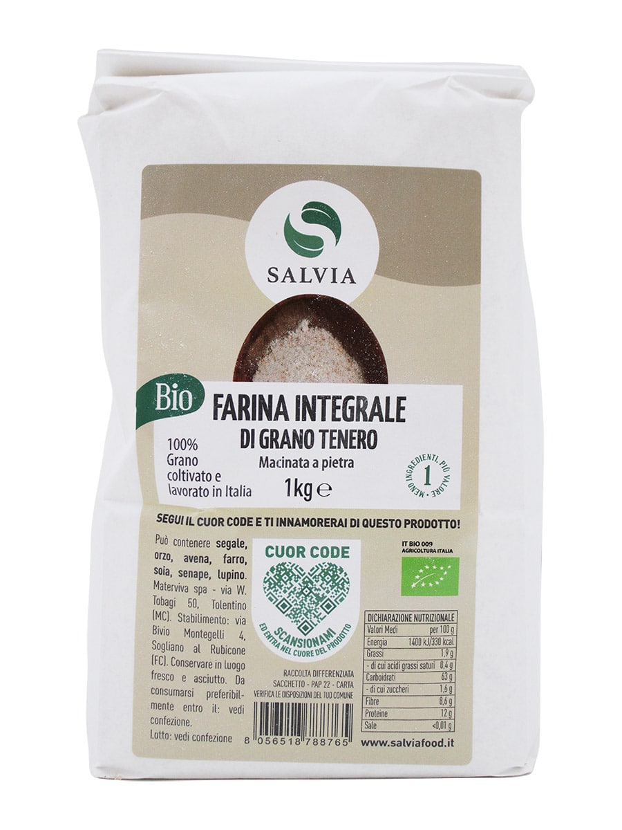 Farina integrale di grano tenero bio - 1kg