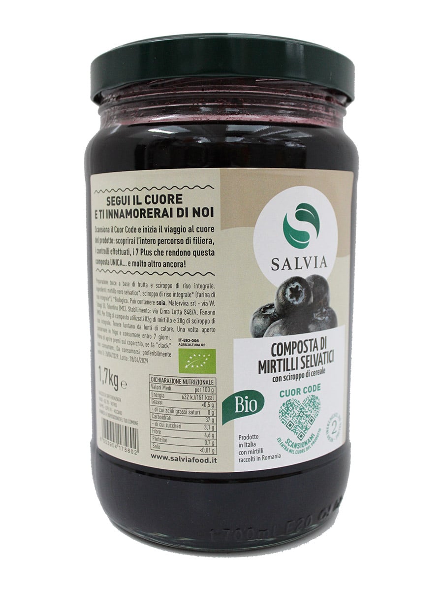 Composta di mirtilli selvatici bio - 1,7kg